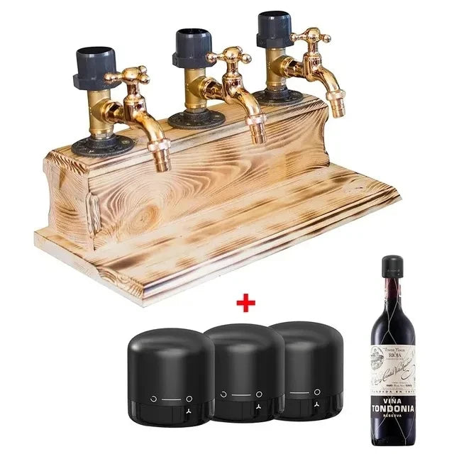 Handmade Rustic Wooden Liquor Dispenser