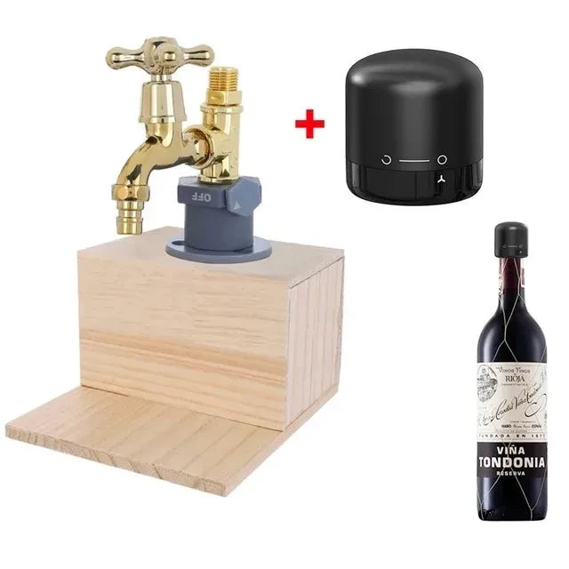 Handmade Rustic Wooden Liquor Dispenser